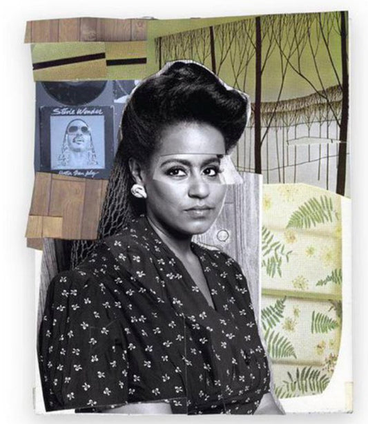 Mickalene Thomas, 'Clarivel with Black Blouse and White Ribbons', 2016